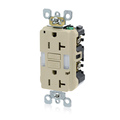 Leviton GFCI Receptacle, 20A, 125Vac, 5-20R, Ivory GFNL2-I